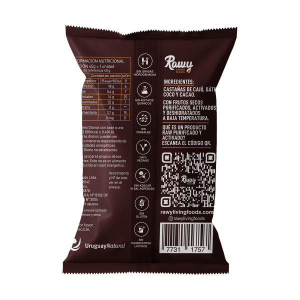 Alfajor Raw Activado de Cacao x12