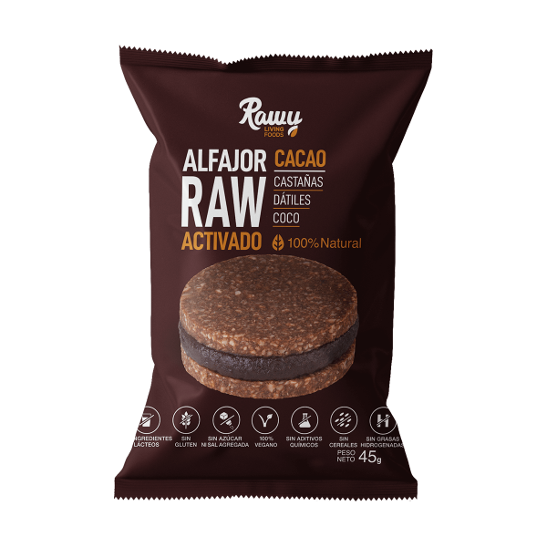 Alfajor Raw Activado de Cacao x12