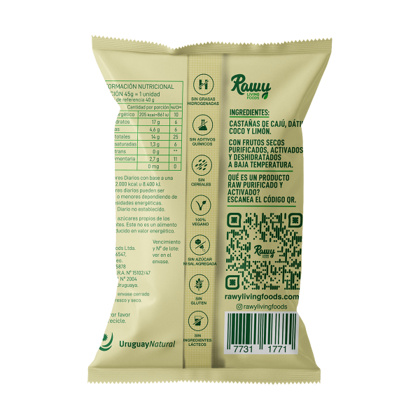 Alfajor Raw Activado de Limón x12