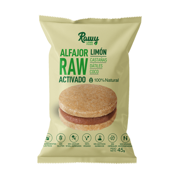 Alfajor Raw Activado de Limón x12