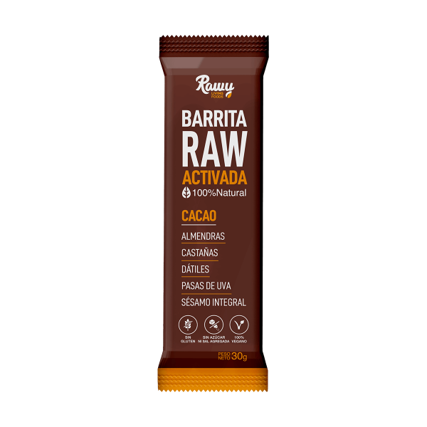 Barritas Raw Activada de Cacao x12