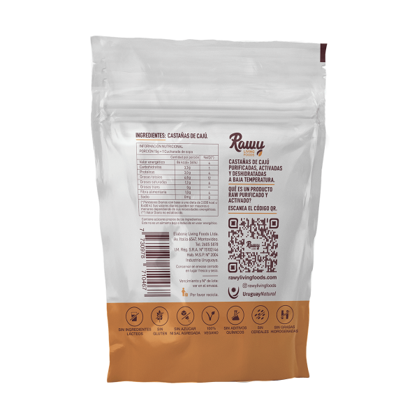 Frutos secos Castañas Raw Activadas 80g x12