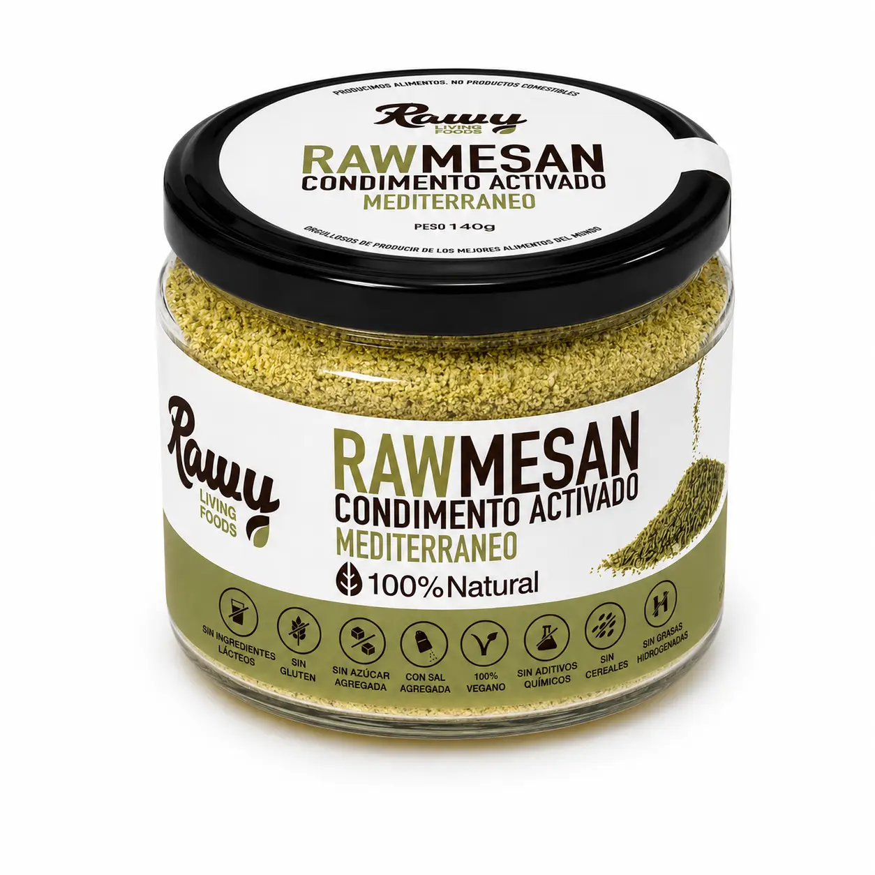 Rawmesan MediterrĂ¡neo Condimento Raw Activado 140g