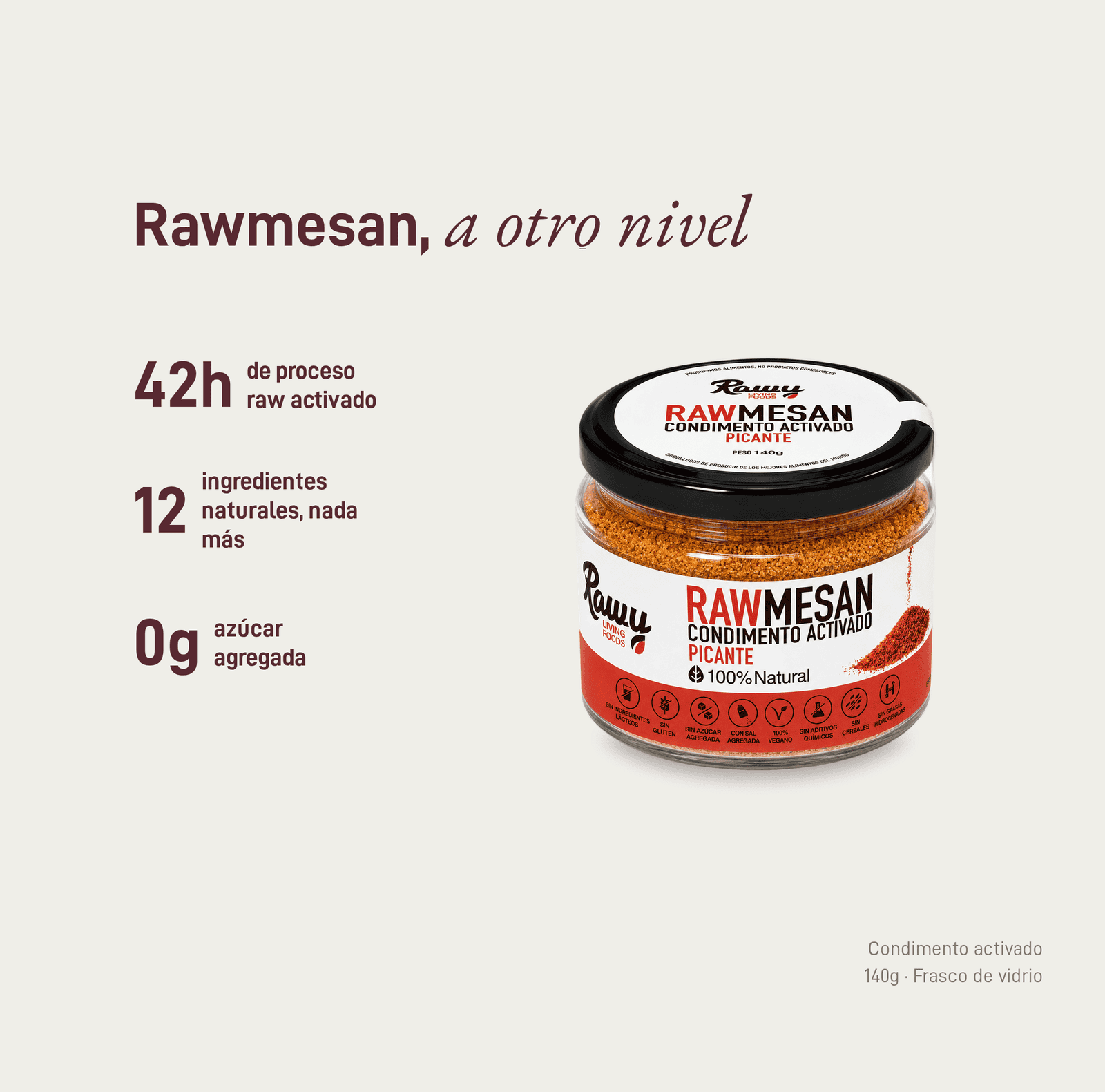 Rawy Rawmesan Picante Front