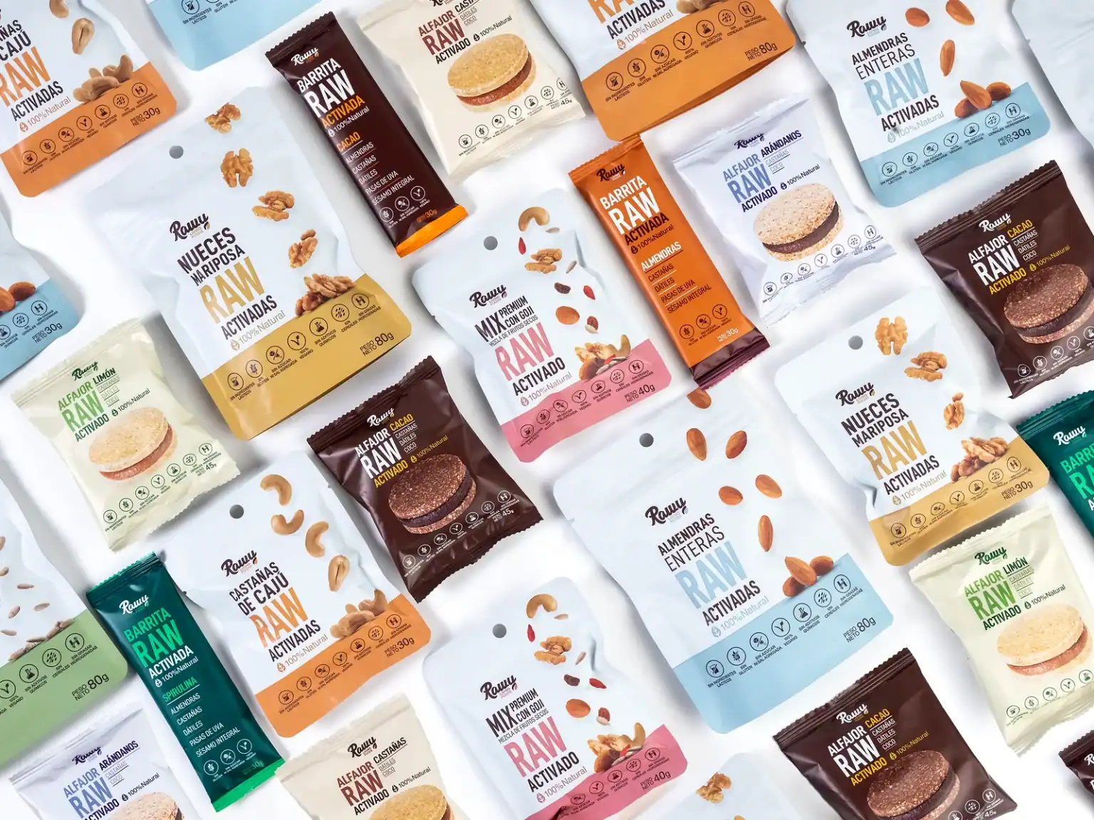 Surtido de productos Rawy