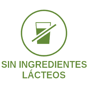 Sin ingredientes lácteos